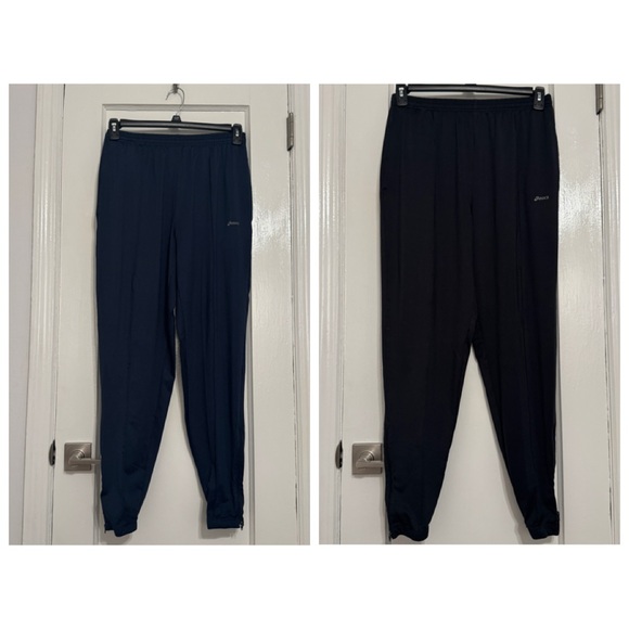 ASICS Men's 2 Pack Black & Navy Zippered Ankle Joggers | Size: Small - Picture 1 of 9